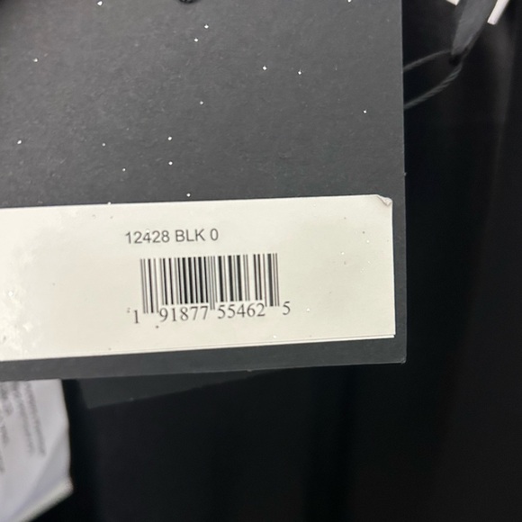 *Flawed Mac Duggal 12428 NWT Black Satin Rhinestone Strap Trumpet Gown - Picture 8 of 13